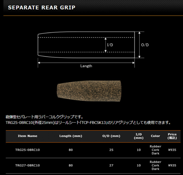 セパレートリアグリップ
